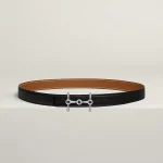 H Equestre belt buckle & Reversible leather strap 24 mm